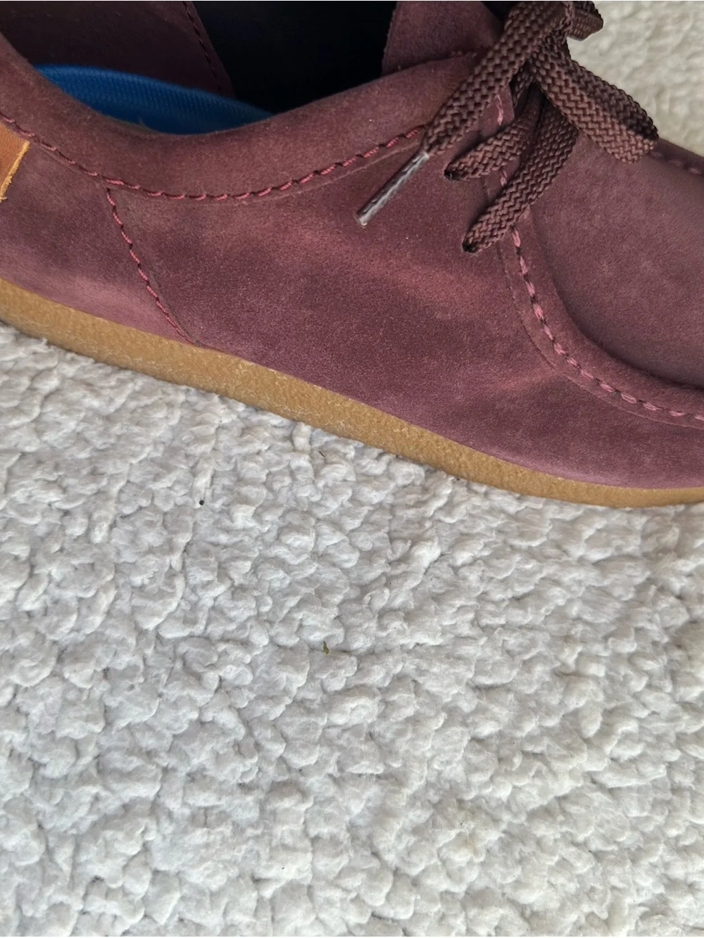 Clarks Originals Men's Wallabee Burgundy Suede Moccasins Loafers Size 12M